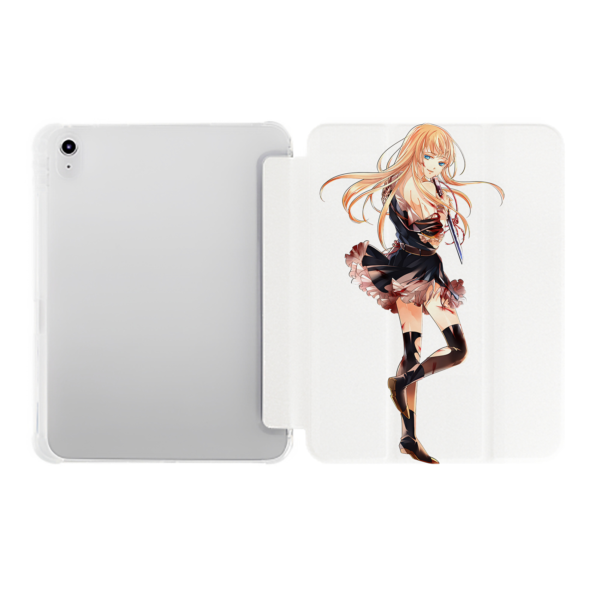 （画像用） 刀剣乱舞 Touken Ranbu IPad ケース ペン収納付き 三つ折りスタンド PUレザー×シリコン 対応機種9.5/10.5/10.9インチ